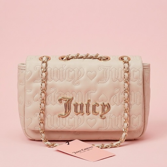Juicy Couture Handbags - NWT Juicy Couture Gorgeous‎ Gold Chain Cream/Beige Handbag/Crossbody